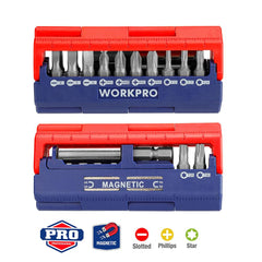 WORKPRO WP221062 13 Parça Manyetik CR - V Vidalama Bits Uç Seti - Onivias