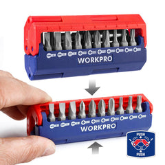 WORKPRO WP221062 13 Parça Manyetik CR - V Vidalama Bits Uç Seti - Onivias