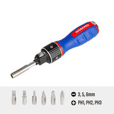 WORKPRO WP221069 6 - IN - 1 Profesyonel CR - V Cırcırlı Manyetik Tornavida Seti - Onivias