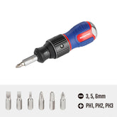 WORKPRO WP221071 6 - IN - 1 Profesyonel CR - V Cırcırlı Manyetik Topaç Tornavida Seti - Onivias