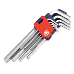 WORKPRO WP222004 9 Parça CR - V Uzun Boy Metrik Profesyonel Allen Anahtar Takımı - Onivias