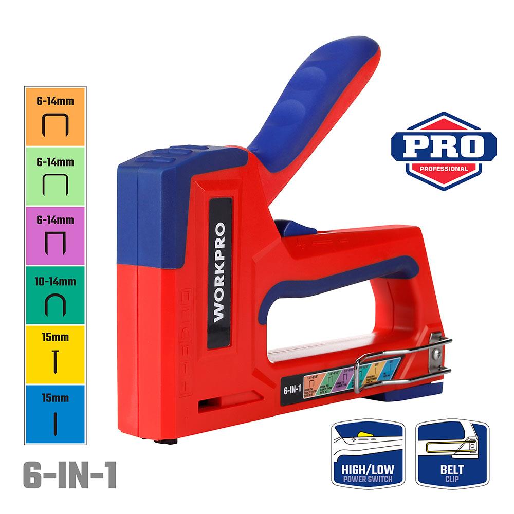 WORKPRO WP223002 6 IN 1 Profesyonel 6 - 14mm Mekanik Zımba ve 15mm Çivi Tabancası - Onivias