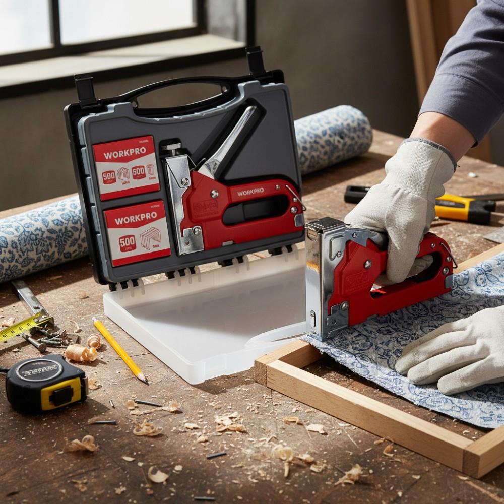 WORKPRO WP223005 3 IN 1 4 - 14mm Profesyonel Mekanik Zımba ve 14mm Çivi Tabancası + 1500 Adet Zımba/Çivi - Onivias