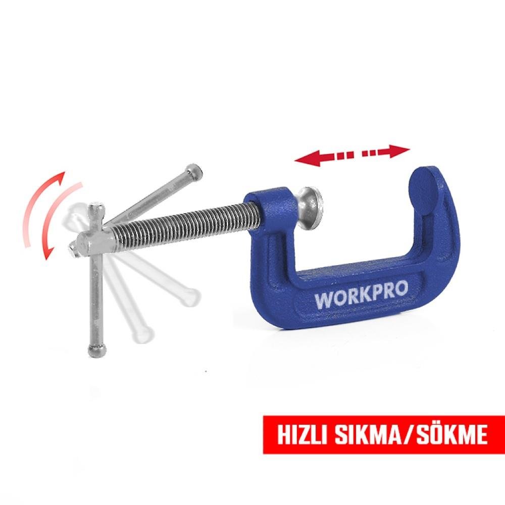 WORKPRO WP232017 50mm G Tipi İşkence - Onivias