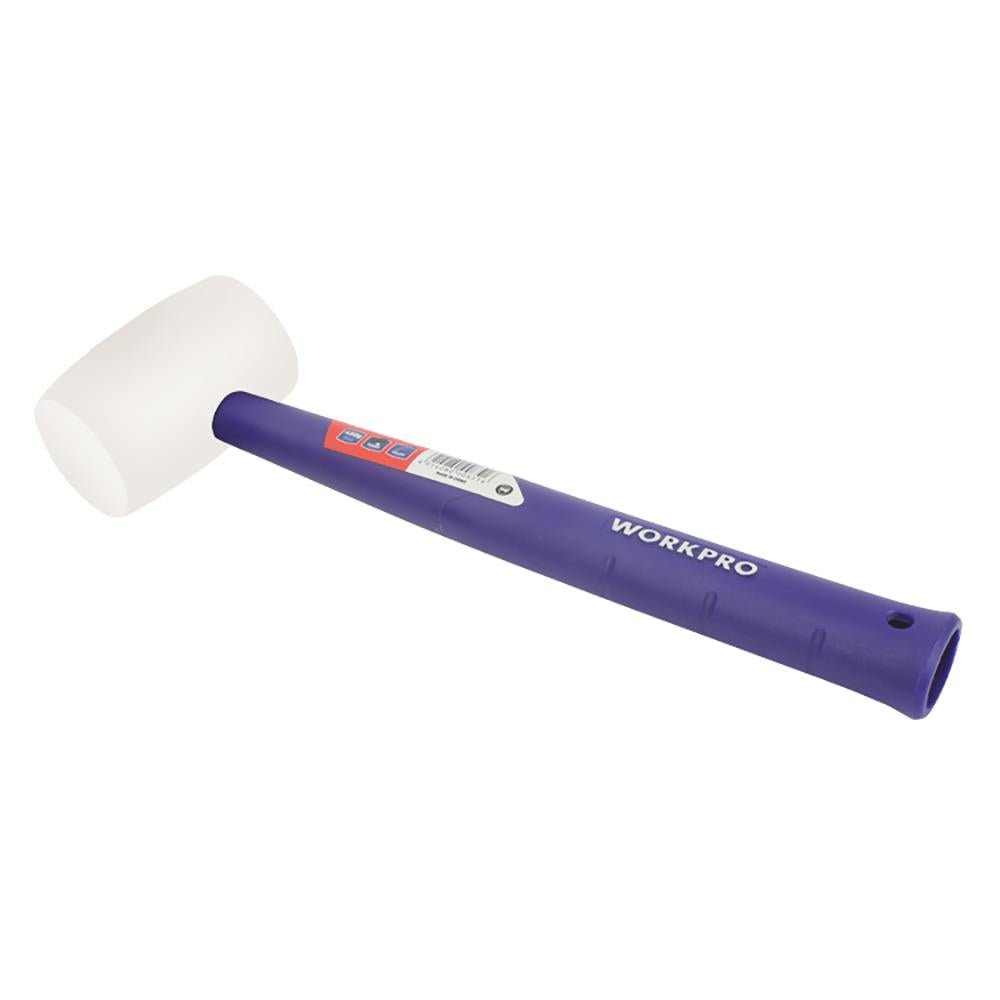 WORKPRO WP241040 57mm 450Gr PVC PP Saplı Beyaz Kauçuk Tokmak - Onivias