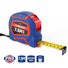 WORKPRO WP261010 7,5Mx25mm/25Ft. Naylon Kaplama Sarı Çelik Şerit Metre - Onivias