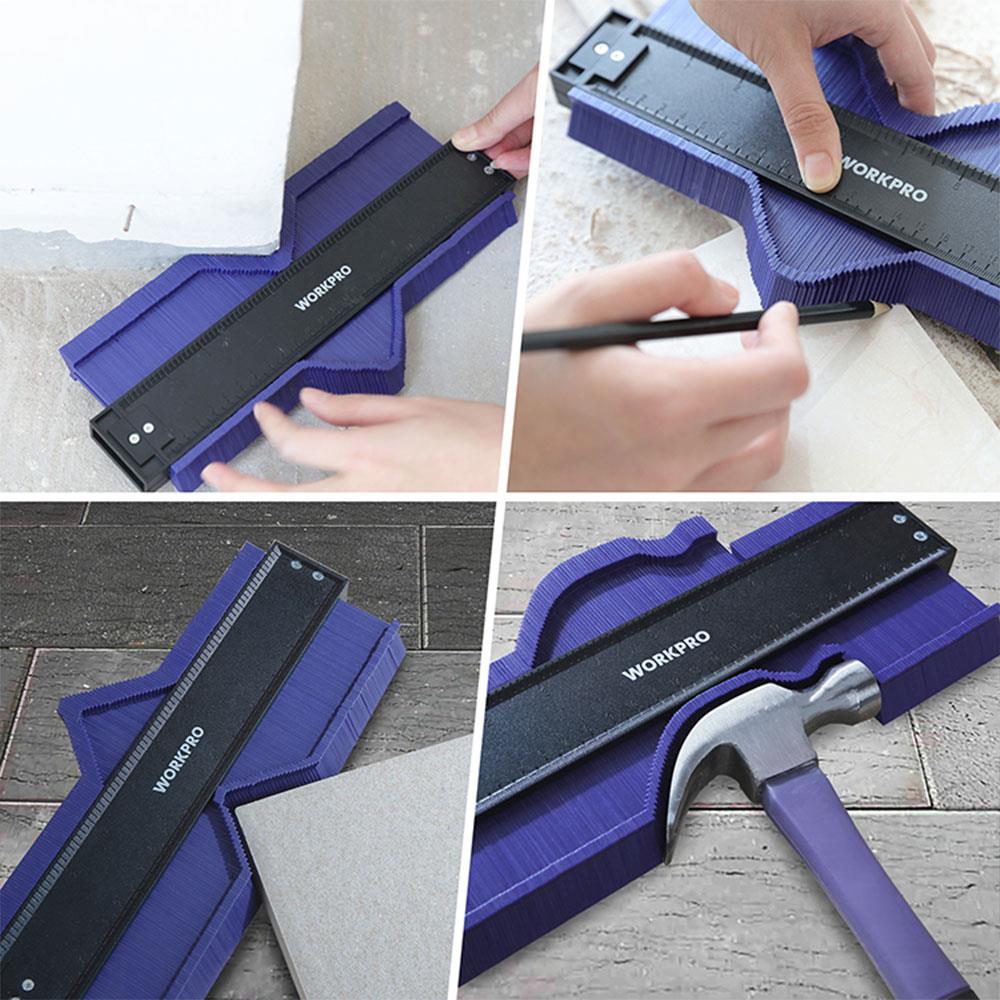 WORKPRO WP269001 250MM/10’’ Çok Fonksiyonlu Şekil Profil Kontur Ölçer - Onivias
