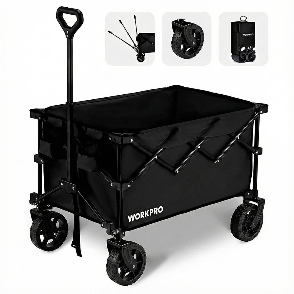 WORKPRO WP285015 80Kg 4 Tekerli Katlanabilir Ağır Hizmet Taşıma Arabası - Onivias