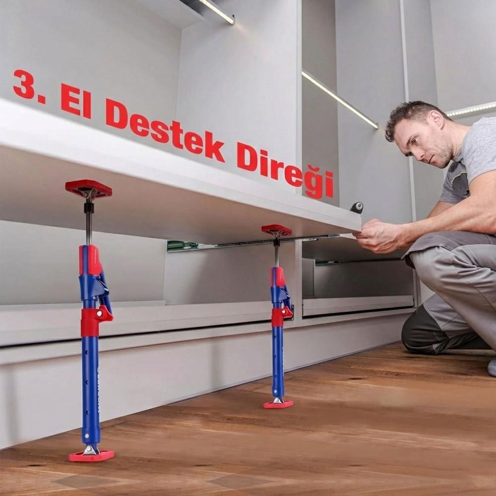 WORKPRO WP289036 47 - 75cm 70Kg Teleskobik Mandallı Ayarlanabilir 2’Li Çelik Destek Direği + Taşıma Çantası - Onivias