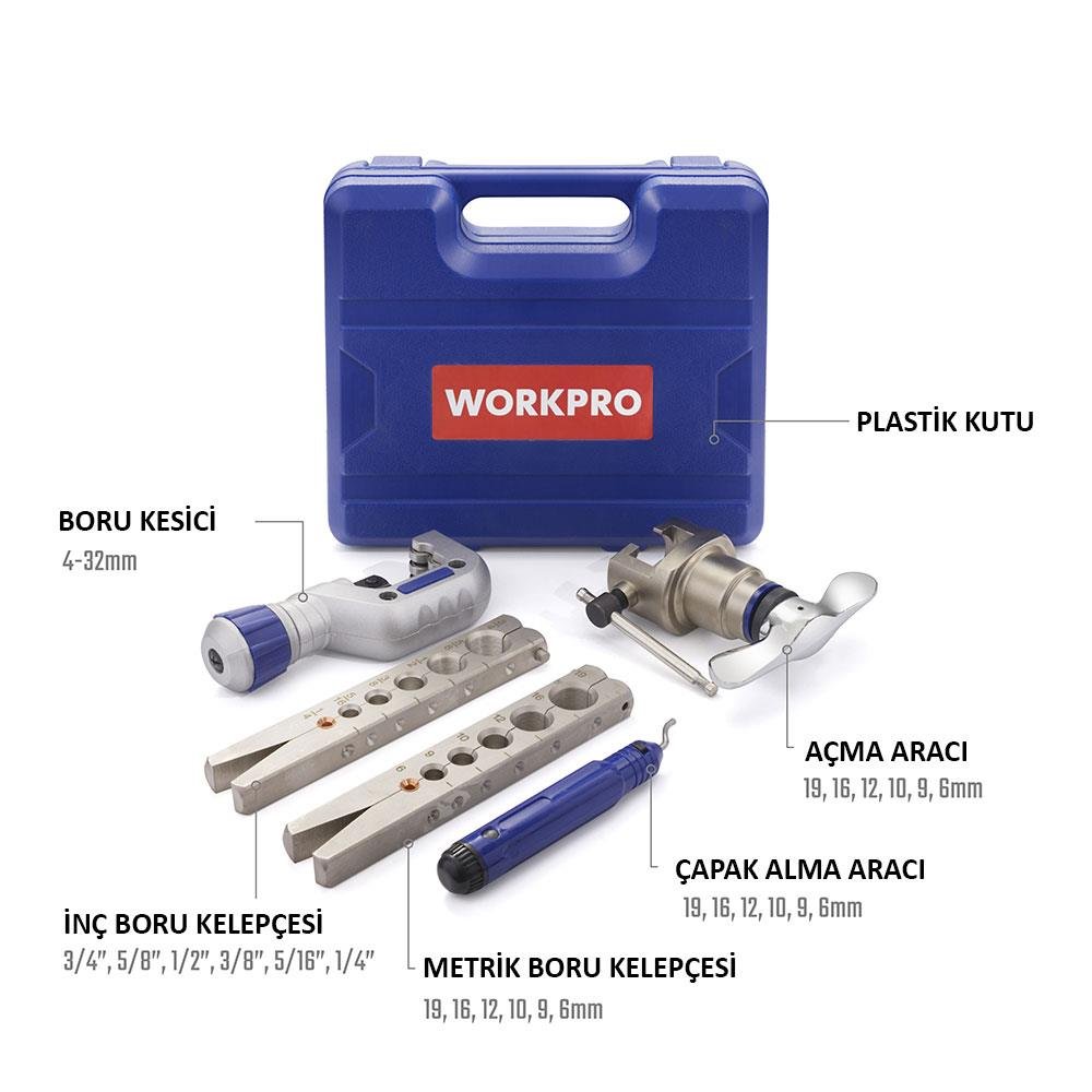 WORKPRO WP303001 5 Parça Profesyonel Havşa Takımı - Onivias