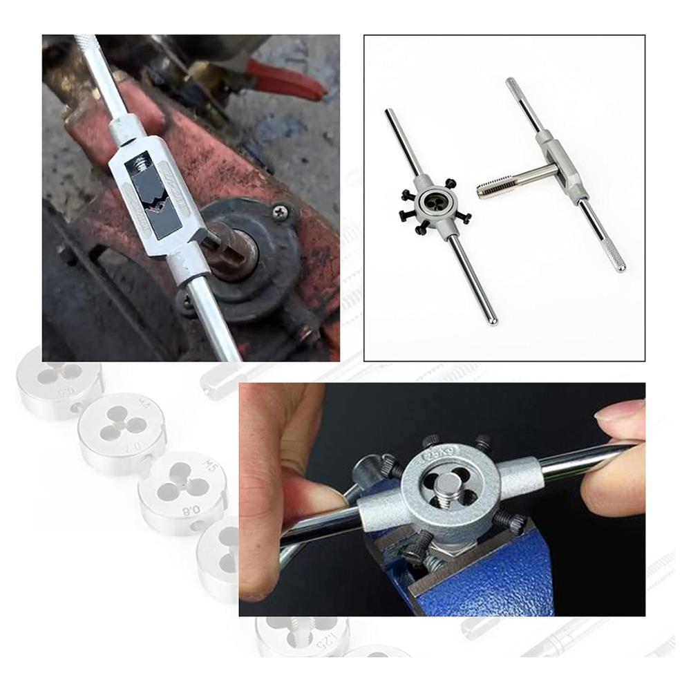 WORKPRO WP309008 32 Parça Profesyonel Metrik Kılavuz ve Pafta Takımı Diş Açma Seti - görsel 8