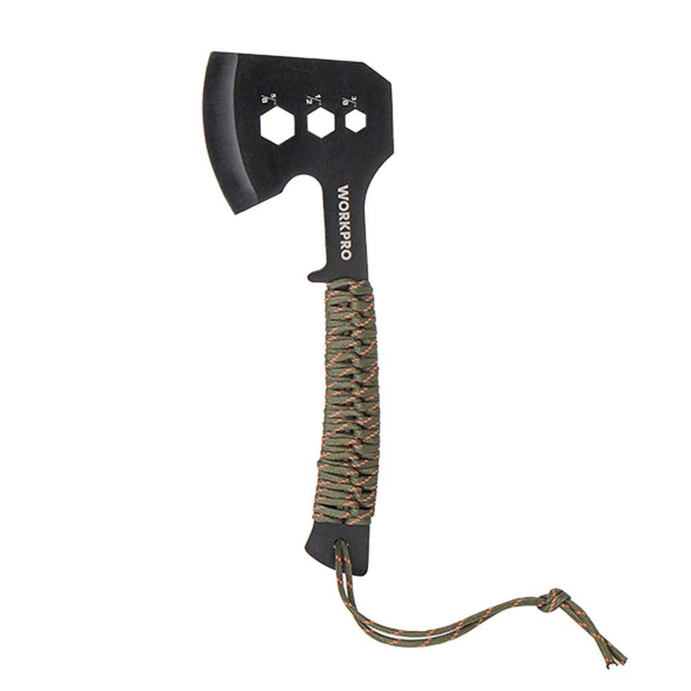 WORKPRO WP383002 250MM Çok Fonksiyonlu Kamp Baltası + Magnezyum Ateşleyici - Onivias