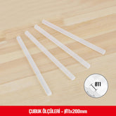 WORKPRO WP432002 11x200mm Sıcak Silikon Tabancası İçin 50 Adet Şeffaf Yedek Silikon/Mum - Onivias