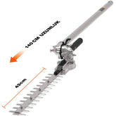 WORX WA0220 WG186E.1 ile Uyumlu 43CM Teleskobik Uzatmalı Açı Ayarlı Çit Budama Başlığı - Onivias