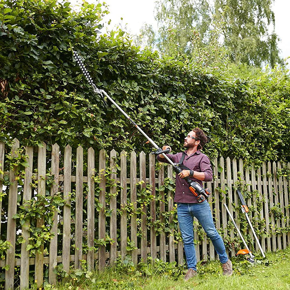 WORX WA0220 WG186E.1 ile Uyumlu 43CM Teleskobik Uzatmalı Açı Ayarlı Çit Budama Başlığı - Onivias