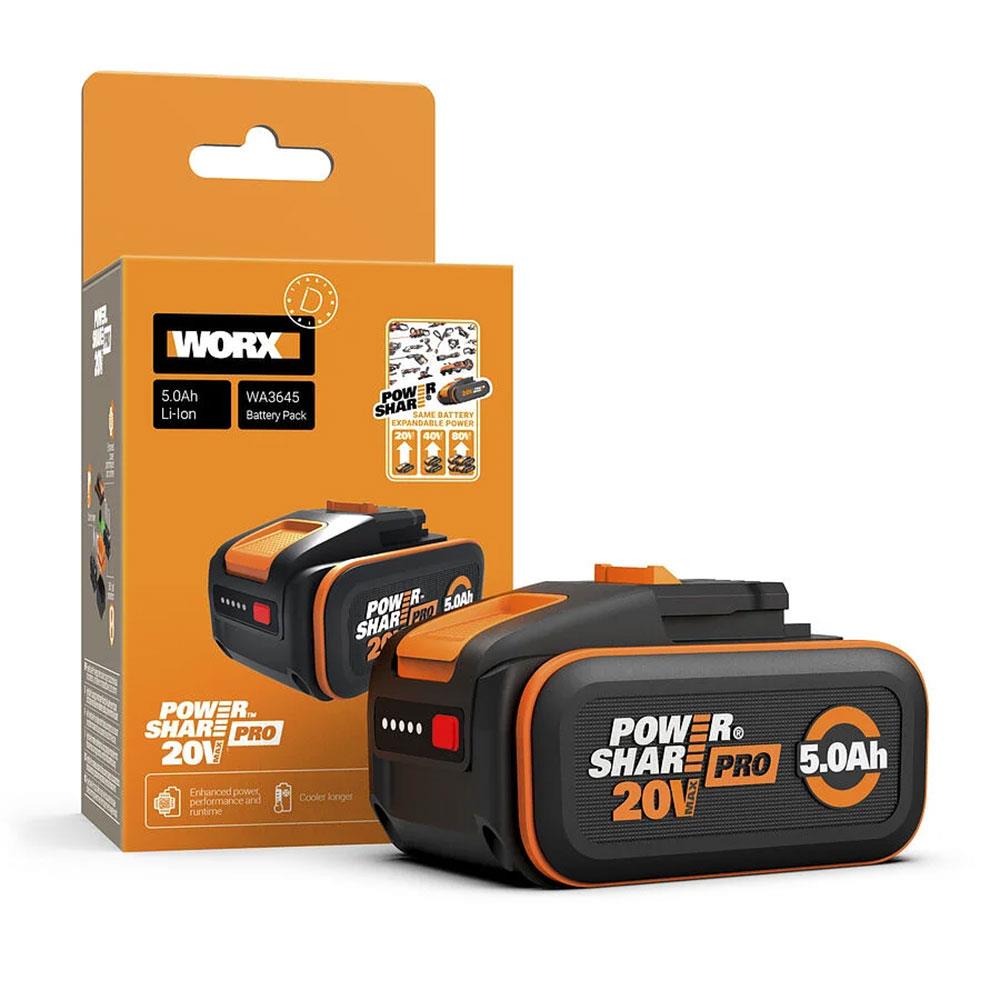 WORX WA3645 20Volt 5.0Ah Li - ion PowerShare Pro Yedek Akü - Onivias