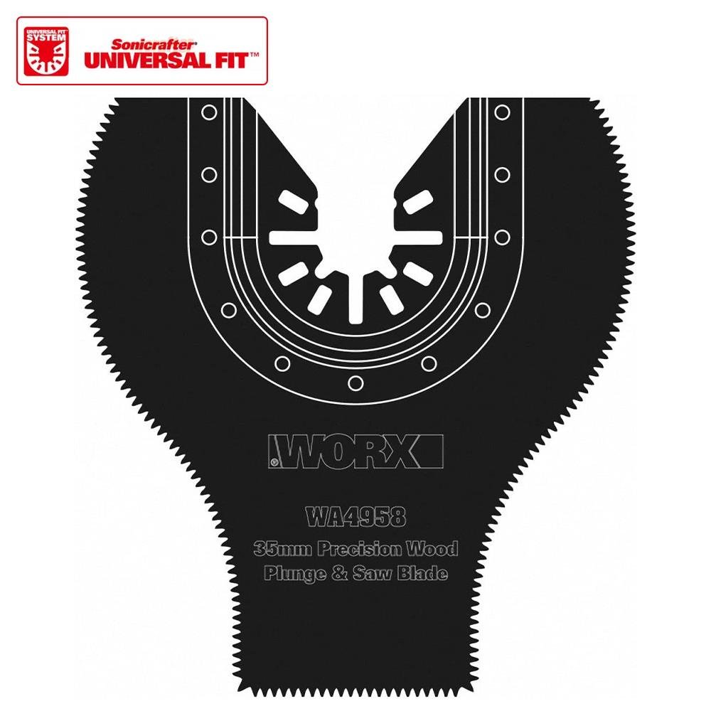 WORX WA4958 Çok Amaçlı Raspalama Makinası İçin 35x80mm 180˚ Ahşap, Fiberglas, PVC Universal Dalma/Kesme Bıçağı - Onivias