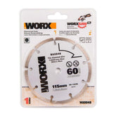 WORX WA5048 115x9,5mm Fayans, Seramik, Mermer Kesme Soketli Elmas Daire Testere Bıçağı - Onivias