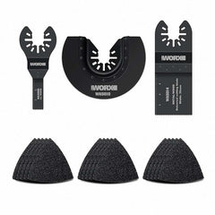 WORX WA5099 18 Parça Universal Metal, Ahşap Kesme ve Zımpara Kâğıdı Aksesuar Seti - Onivias