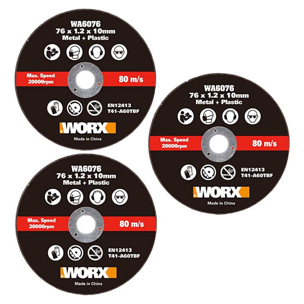 WORX WA6076.3 WX801 İçin 76x10mm 3 Adet Metal ve PVC Kesme Taşı - Onivias