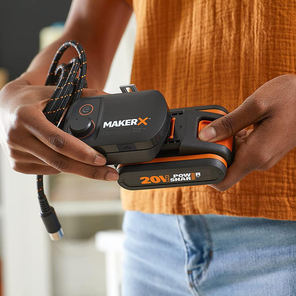 WORX WA7161 MAKERX 20Volt HUBX USB Portlu Devir Ayarlı Adaptör (Akü Dahil Değildir) - Onivias