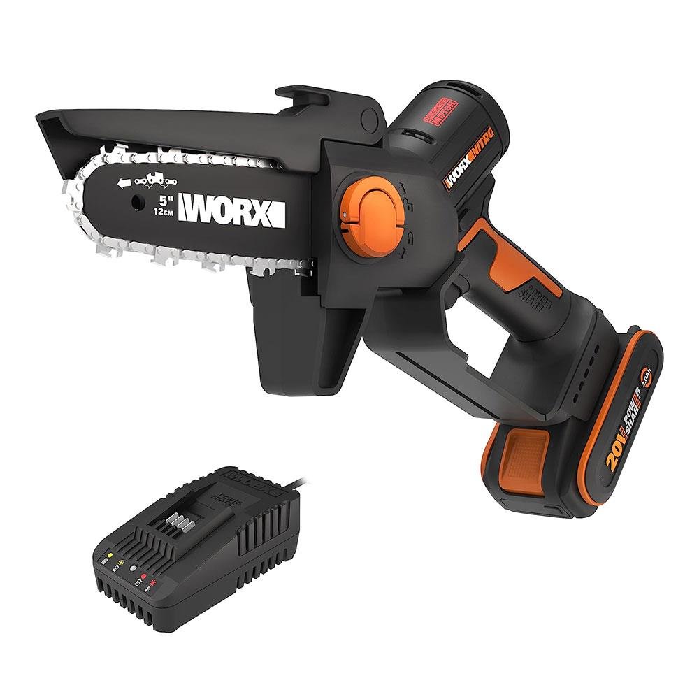 WORX WG325E 20Volt 2.0Ah Li - ion 12CM Profesyonel Şarjlı Kömürsüz Zincirli Testere - Onivias