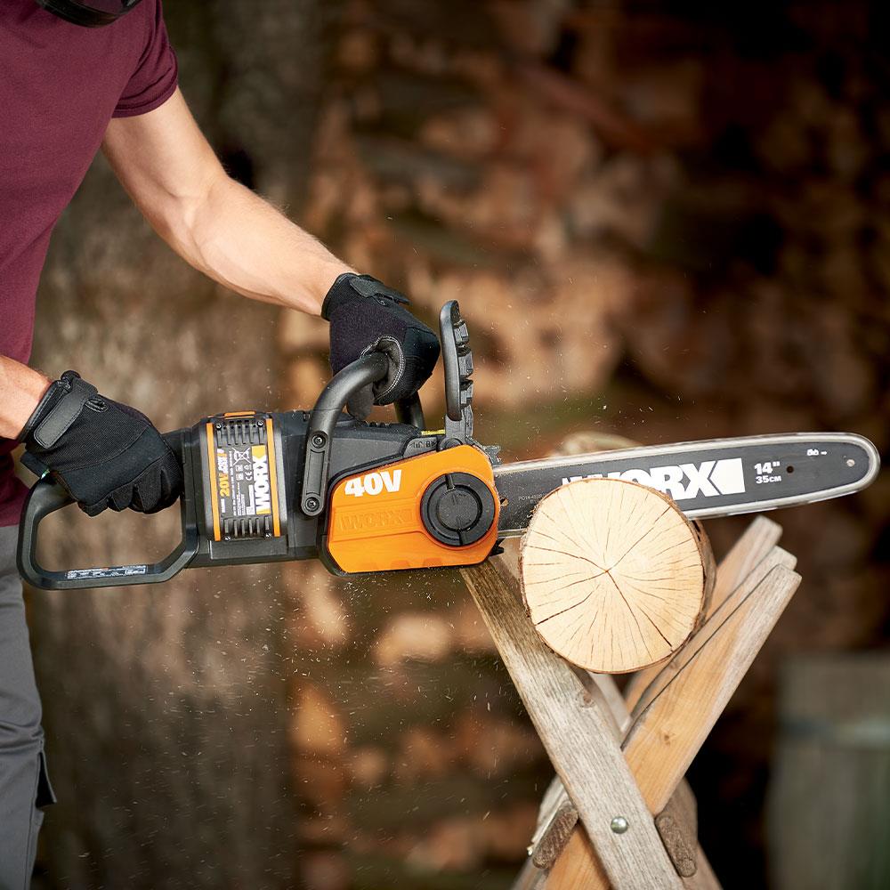 WORX WG384E 40Volt 2.0Ah Li - ion 35CM Profesyonel Şarjlı Kömürsüz Zincirli Testere - Onivias