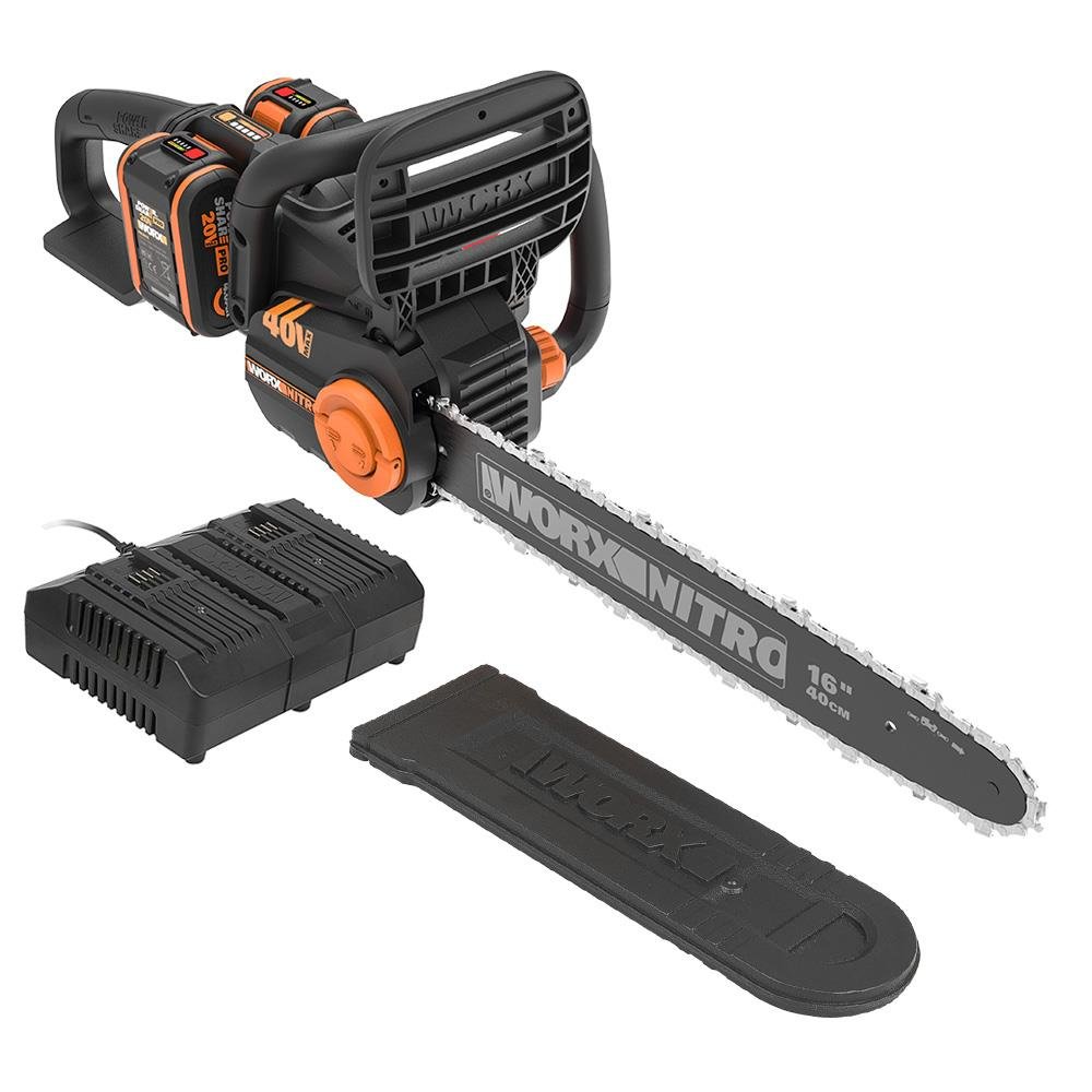 WORX WG385E 40Volt 4.0Ah Li - ion 40CM Profesyonel Şarjlı Kömürsüz Zincirli Testere - Onivias