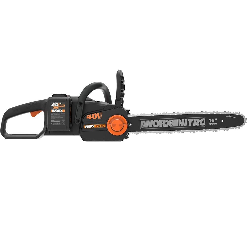 WORX WG385E 40Volt 4.0Ah Li - ion 40CM Profesyonel Şarjlı Kömürsüz Zincirli Testere - Onivias