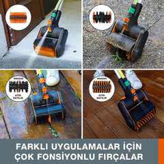 WORX WG441E 20Volt 4.0Ah. Li - ion Tek Akülü 165MM Profesyonel Çok Amaçlı Şarjlı Zemin Fırçası - Onivias