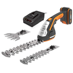 WORX WG801E 20Volt 2.0Ah. Li - ion Şarjlı Profesyonel Avuç İçi Çim Kesme, Çit Budama - Onivias