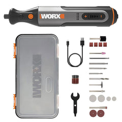 WORX WX106 8Volt Kalem Tipi Devir Ayarlı Profesyonel Gravür Makinesi + 21 Parça Aksesuar - Onivias
