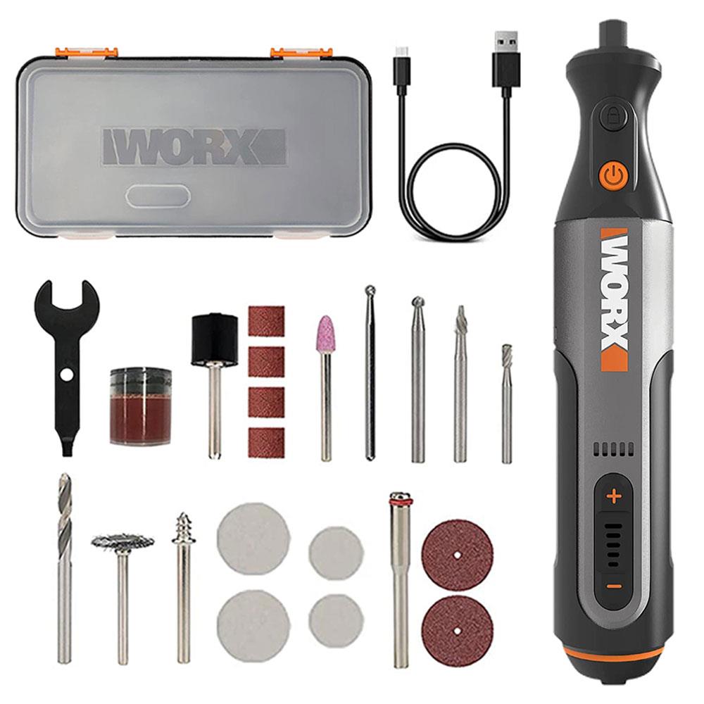WORX WX106 8Volt Kalem Tipi Devir Ayarlı Profesyonel Gravür Makinesi + 21 Parça Aksesuar - Onivias