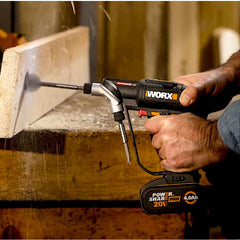 WORX WX177 20Volt/2.0Ah Li - ion Döner Kafa ve Çift Mandrenli Profesyonel Kömürsüz Şarjlı Matkap + 6 Parça Uç - Onivias