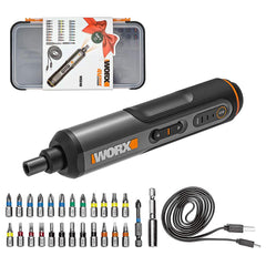 WORX WX240 4Volt/1.5Ah. Li - ion Akıllı Şarjlı Tornavida + 26 adet Bits Uç - Onivias