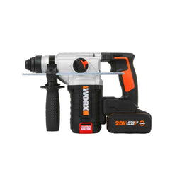 WORX WX380 20Volt 4.0Ah. 2.2J Li - ion Çift Akülü Şarjlı Profesyonel SDS - Plus Pnömatik Kırıcı/Delici - Onivias