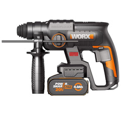 WORX WX381 20Volt 4.0Ah. 2J Li - ion Tek Akülü Profesyonel SDS - Plus Pnömatik Kırıcı/Delici + 3 Parça Delme Ucu - Onivias
