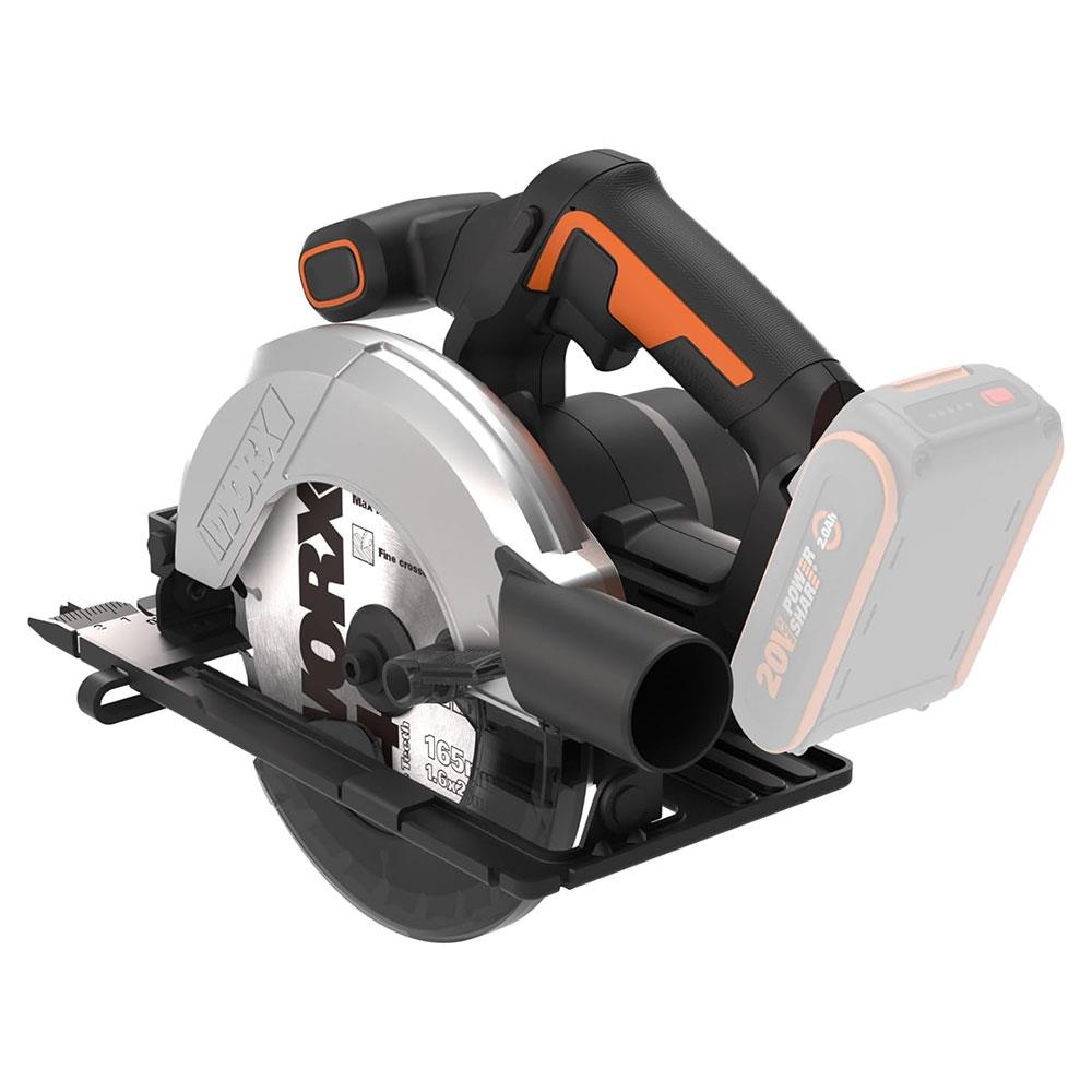 WORX WX526.9 20Volt 165mm Profesyonel Şarjlı Daire Testere (Akü Dahil Değildir) - Onivias
