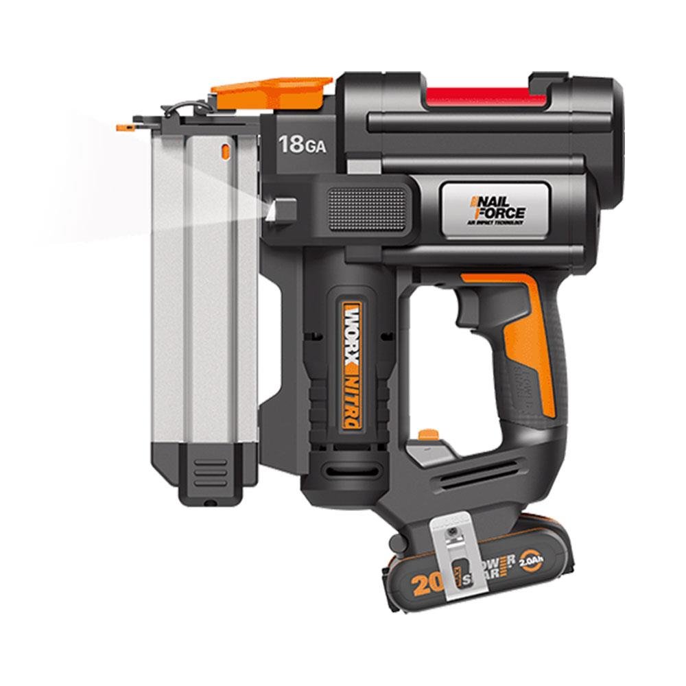 WORX WX842 20Volt/2.0Ah Li - ion 15 - 50mm Profesyonel Şarjlı Çivi Çakma Makinesi + 2700 Adet Yedek Çivi - Onivias