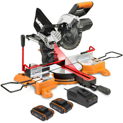WORX WX845.9CB 20Volt/2.0Ah Li - ion Çift Akülü Şarjlı 216MM Profesyonel Kızaklı Gönye Kesme - Onivias