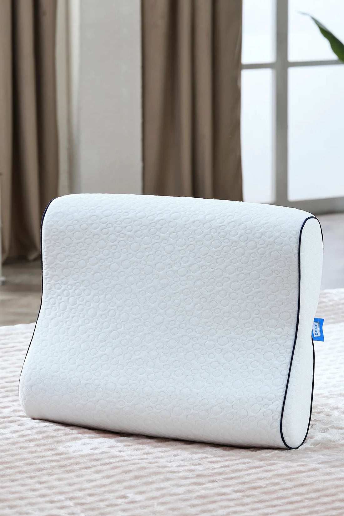 Bera Yatak TwinLüks Çift Boyun Destekli Boyun Fıtığı Boyun Düzleşmesi İçin Ortopedik Visco Yastık