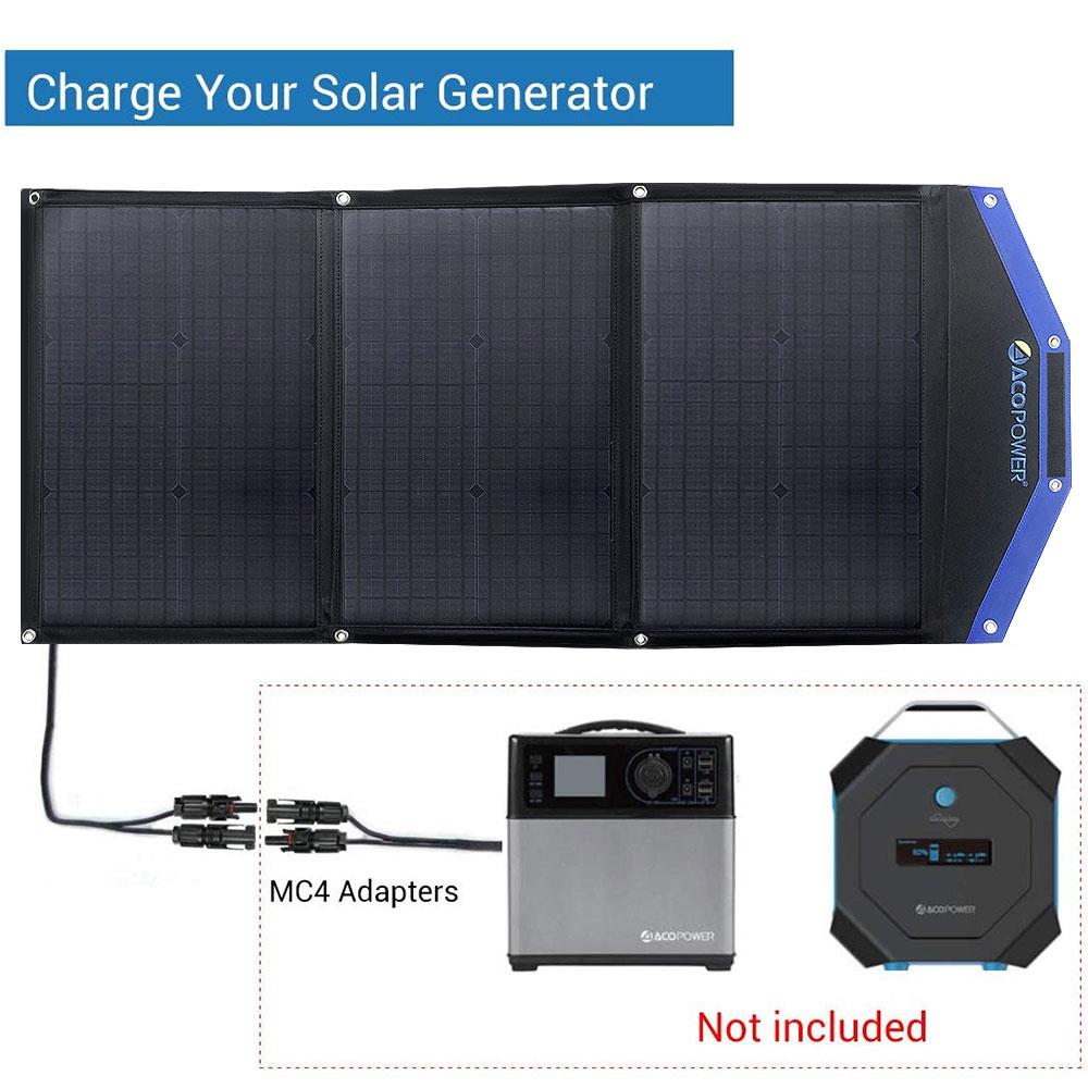 Acopower AP3XSP 3x30Watt Çanta Tipi Katlanabilir Güneş Enerji Paneli - Onivias