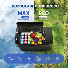Acopower T35 12/24Volt 33Litre Tesla Model Y ile Uyumlu Kompresörlü Outdoor Oto Buzdolabı - Onivias