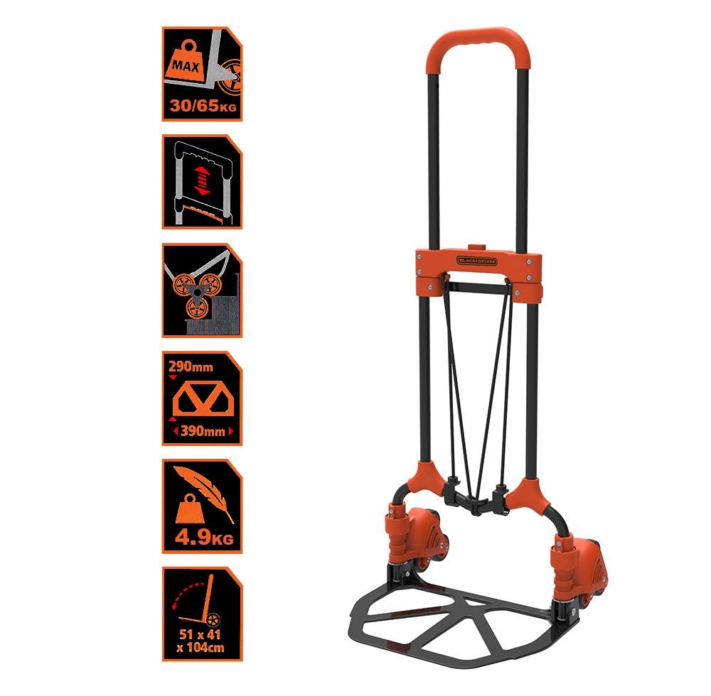 BLACK+DECKER BH201 30/65Kg Merdiven Çıkabilen Katlanır El Arabası - Onivias