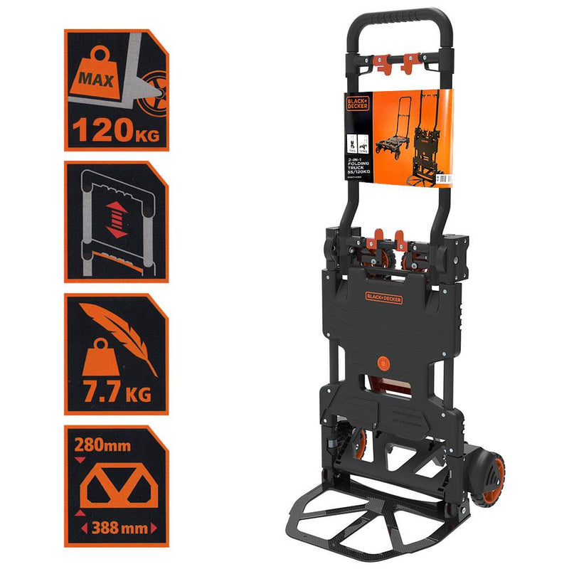 BLACK+DECKER BH206 55/120Kg Çoxfunksiyalı Qatlanan Əl Yük maşını