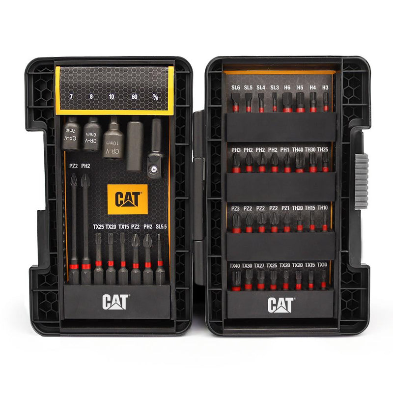 CAT DA01902 45 Parça Manqan Fosfat Alaşımlı Tornavida Dəsti