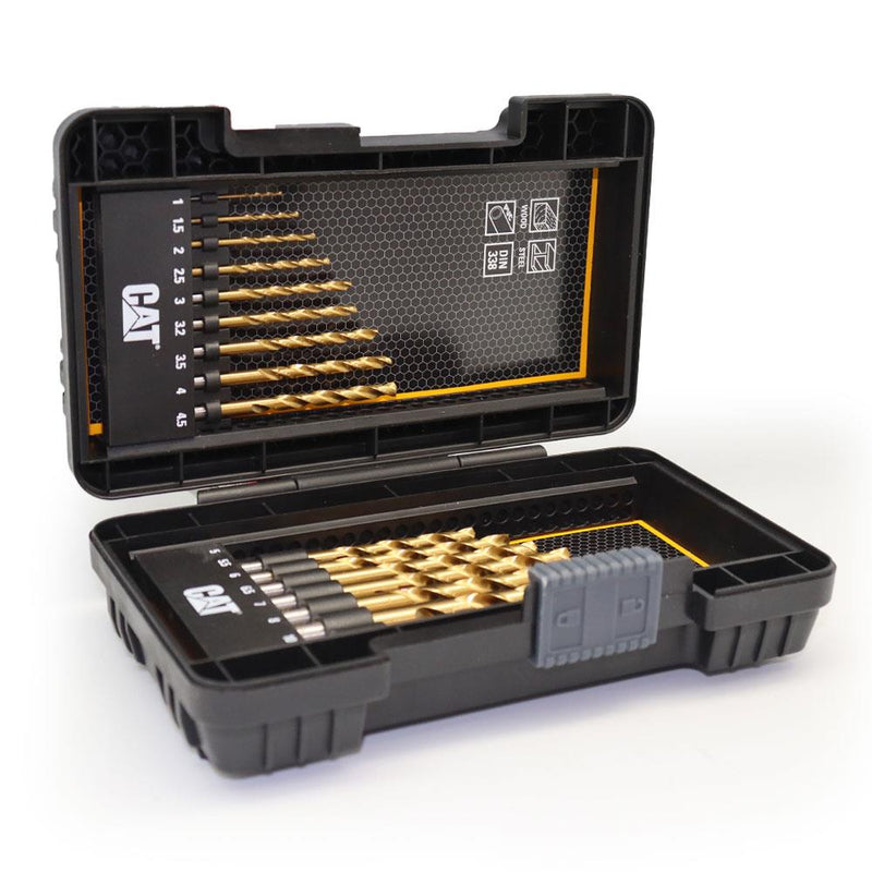CAT DA02901 16 Parça Professional Titan örtüklü HSS Metal Qazma Ucu