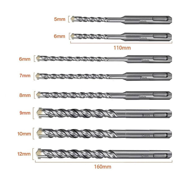 CAT DA03901 10 Parça Tungsten Karbür SDS - Plus Beton Matkap Uç Seti - Onivias