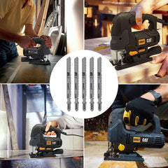 CAT DA06004 5 Parça Profesyonel Ahşap Ters Çapaksız Temiz Kesim Dekupaj Testere Bıçağı, Ucu - Onivias