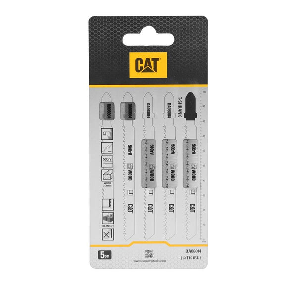 CAT DA06004 5 Parça Profesyonel Ahşap Ters Çapaksız Temiz Kesim Dekupaj Testere Bıçağı, Ucu - Onivias